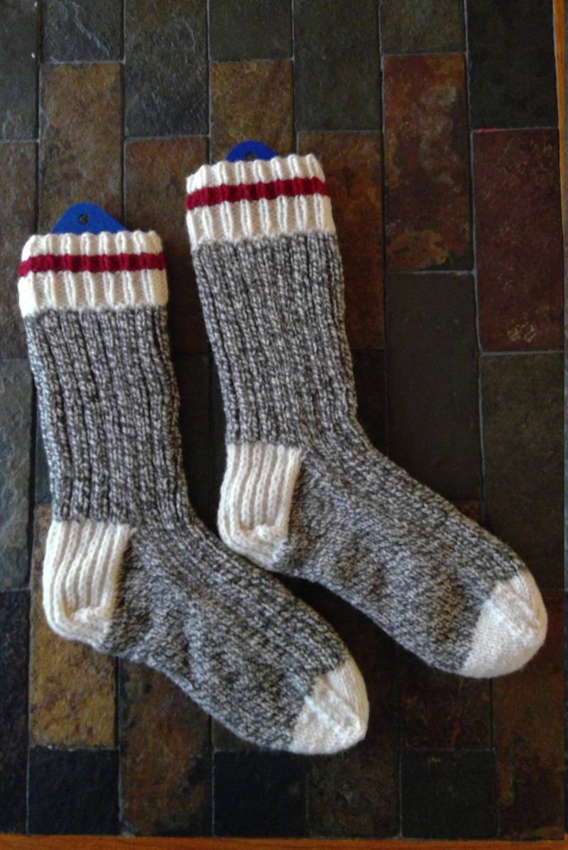 Spezialanfertigung Traditionelle Arbeitssocken Aus Wolle. Sock Monkey Style. Herren - Und Damengrößen von MandasMittens