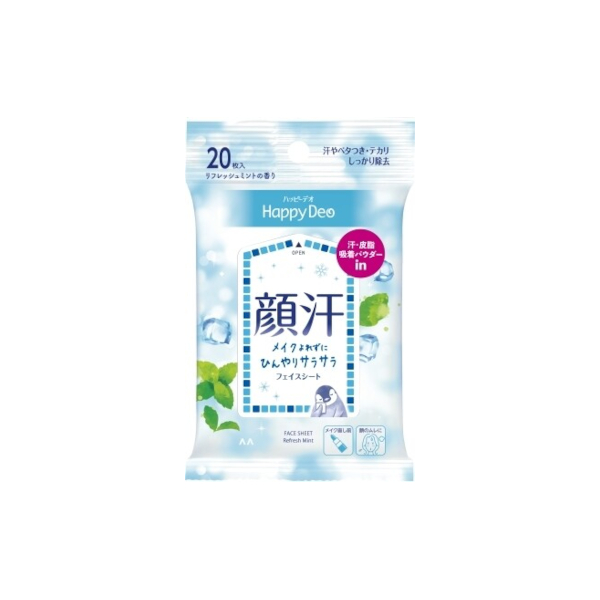 Mandom - Happy Deo Body Sheet - 20 blätter - Refresh Mint von Mandom