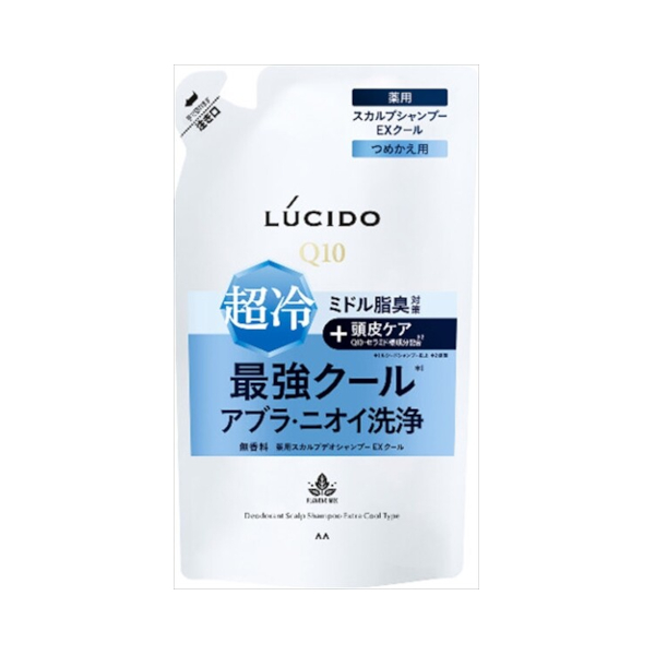 Mandom - Lucido Medicated Deodorant Scalp Shampoo Extra Cool Type Refill - 380ml von Mandom
