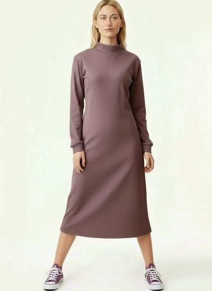 ManduTrap Langarm Midi Kleid Noana aus Bio-Baumwolle für Herbst & Winter von ManduTrap