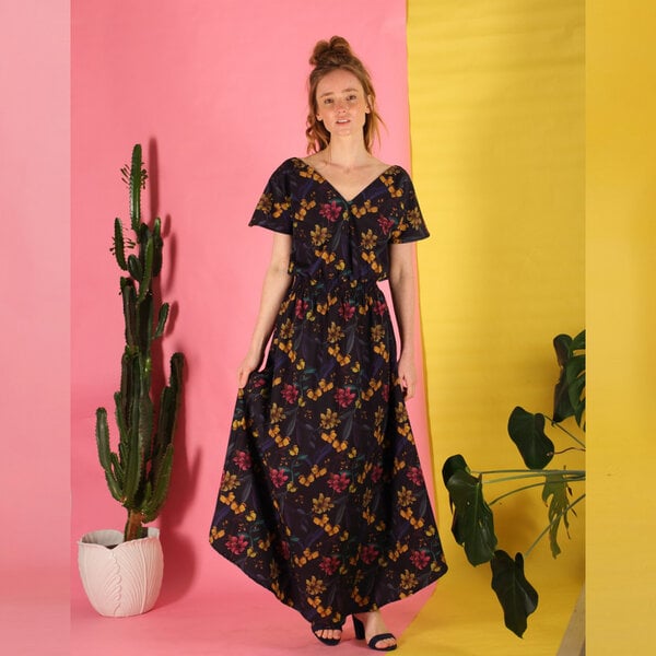 ManduTrap Longdress Vlaria aus floraler Bio Baumwolle von ManduTrap