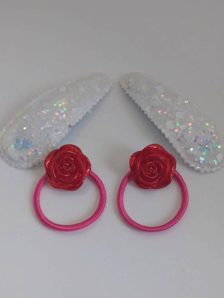 Haarspangen Set Rose von Mandyskreativeseite