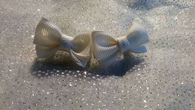 Schleifenset Weiß 3.5 cm Groß von Mandyskreativeseite