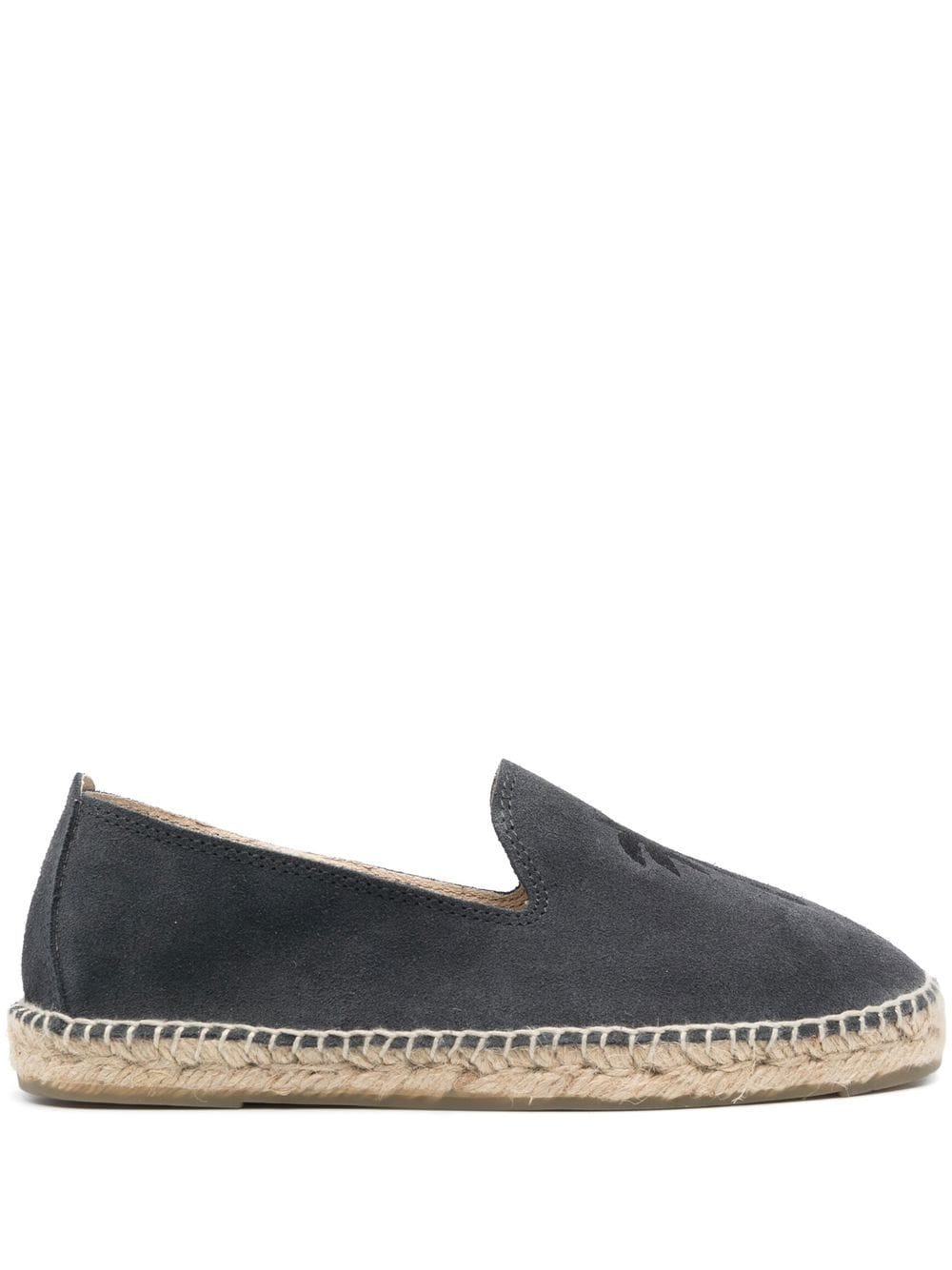 Manebi Espadrilles mit Palmenstickerei - Blau von Manebi