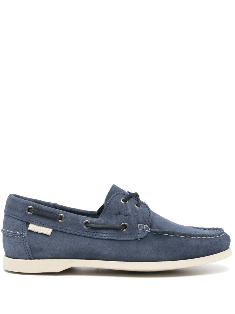 Manebi Hamptons Segelschuhe aus Wildleder - Blau von Manebi