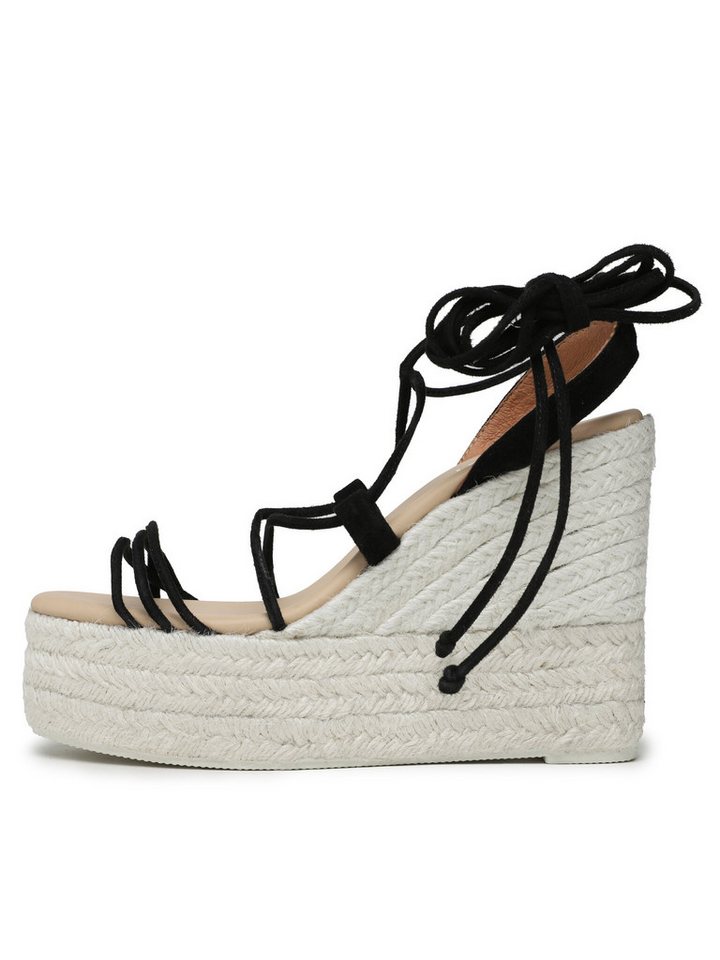 Manebi Manebi Damen Espadrilles Schwarz UP WEDGE ESPADRILLES L 8.6 Espadrille von Manebi