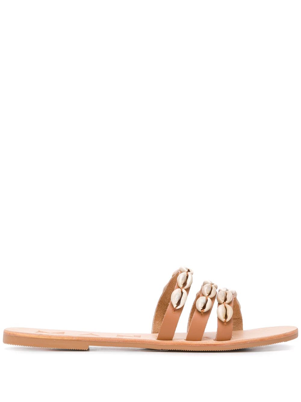 Manebi Sandalen mit verzierten Riemen - Nude von Manebi