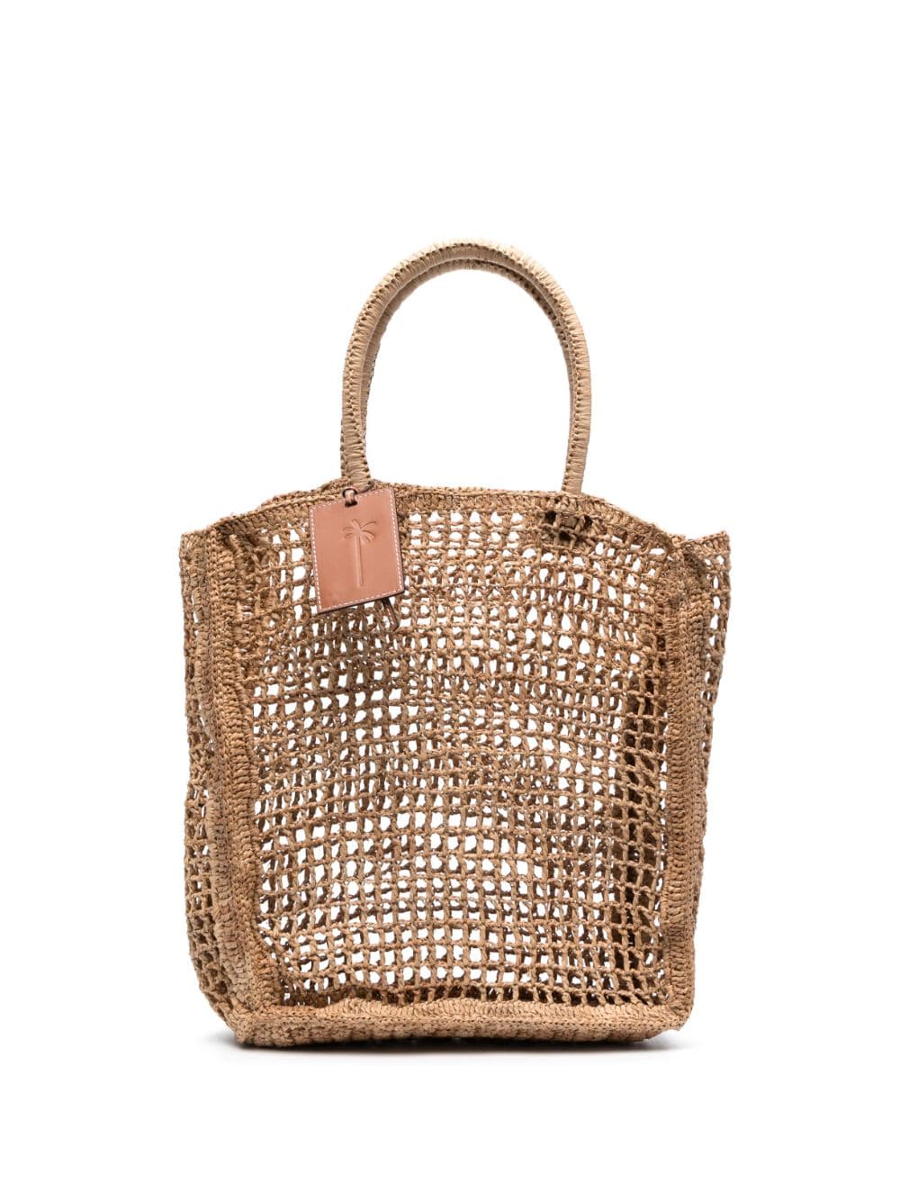 Manebi Shopper mit Logo-Schild - Nude von Manebi