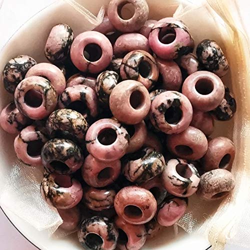 Manekieko 15 Stück Natürliche Rhodonit Große LochLose Stein Rondelle Perlen Kristalle und Heilsteine, 6mm DIY-Schmuck Makings Manekieko 15 Stück Natürliche Rhodonit Große LochLose Stein Rondelle Perlen Kristalle und Heilsteine, 6mm DIY-Schmuck Makings von Manekieko