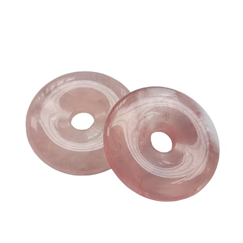 Manekieko 2Pcs Rosenquarz Polierte Kristall Amulett Frieden Kreis Donut Stein Perlen Zubehör,Runde Großes Loch 7mm Glücksmünze Amulett Frieden Kreis Heilung Kristall Anhänger Manekieko 2Pcs Rosenquarz Polierte Kristall Amulett Frieden Kreis Donut Stein Perlen Zubehör,Runde Großes Loch 7mm Glücksmünze Amulett Frieden Kreis Heilung Kristall Anhänger von Manekieko