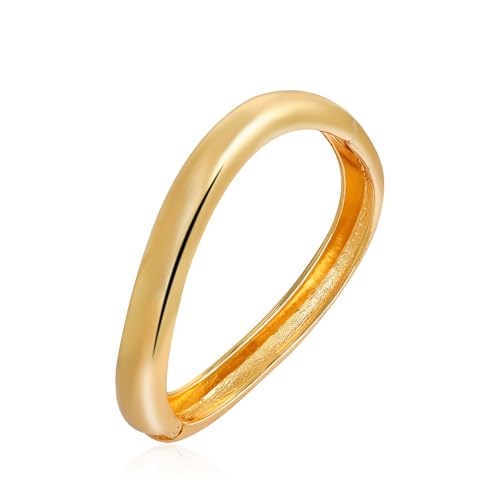 Manfnee Armreif Damen Gold Armreifen für Frauen Manschettenarmband Verstellbares Offenes Armband von Manfnee