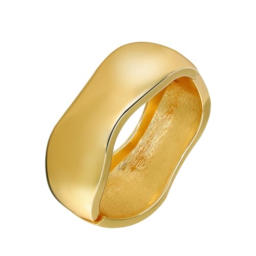Manfnee Armreif Damen Gold Armreifen für Frauen Manschettenarmband Verstellbares Offenes Armband von Manfnee