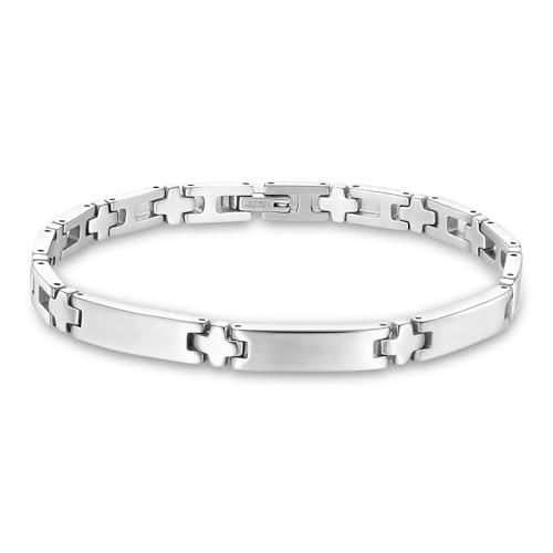 Manfnee Edelstahl Armband Punk Rock Kette Handgelenk Gürtel Link Armbänder Solid Chunky Link Schmuck von Manfnee
