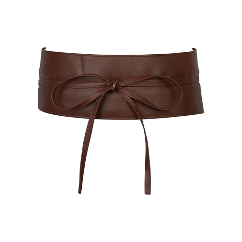 Manfnee Frauen Kunstleder Wrap Gürtel Mode wickeln Cinch Gürtel Breite Taille Gürtel für Kleid von Manfnee