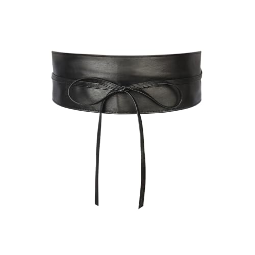 Manfnee Frauen Kunstleder Wrap Gürtel Mode wickeln Cinch Gürtel Breite Taille für Kleid von Manfnee