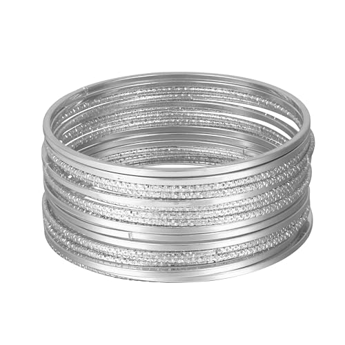 Manfnee Silber Armreif Armbänder für Frauen Multi Layered Stackable Textured Armbänder Boho Schmucksets Manfnee Silber Armreif Armbänder für Frauen Multi Layered Stackable Textured Armbänder Boho Schmucksets von Manfnee