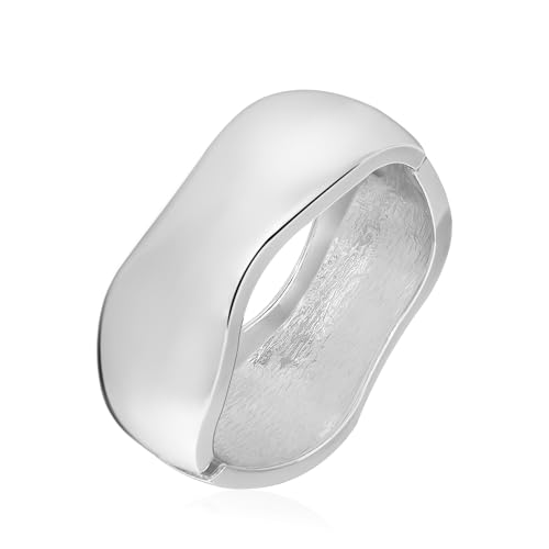 Manfnee Silber Armreif Damen Gold Armreifen für Frauen Manschettenarmband Verstellbares Offenes Armband von Manfnee