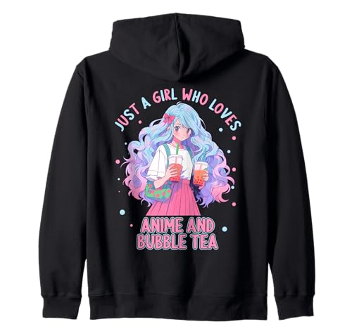 Nur ein Mädchen, das Anime und Boba Bubble Tea liebt Kapuzenjacke von Manga Boba Bubble Tea Lover Anime Girl Shop