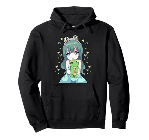 Anime Manga Girl für Kawaii Otaku Frosch Liebhaber Teenager Mädchen Pullover Hoodie Anime Manga Girl für Kawaii Otaku Frosch Liebhaber Teenager Mädchen Pullover Hoodie von Manga Kawaii Girl Holding Anime Frog