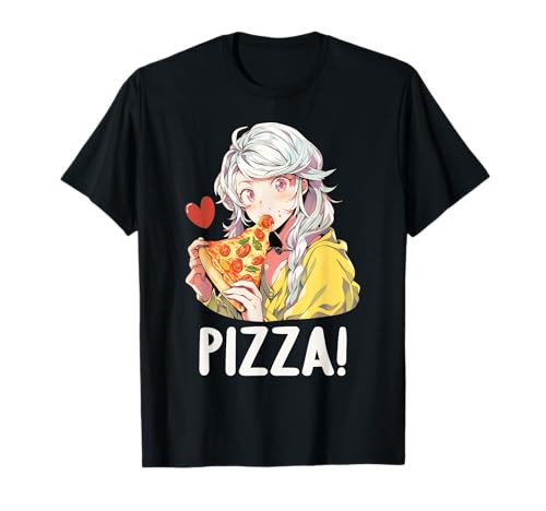 Pizza Lover Junge Mädchen Anime Manga Pizza T-Shirt von Manga Pizza Lover Junge Mädchen Anime Shop