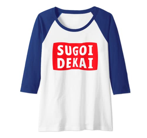 Damen Sugoi Dekai — Illusion mit dehnbaren Brüsten Raglan von Manga T-Shirts