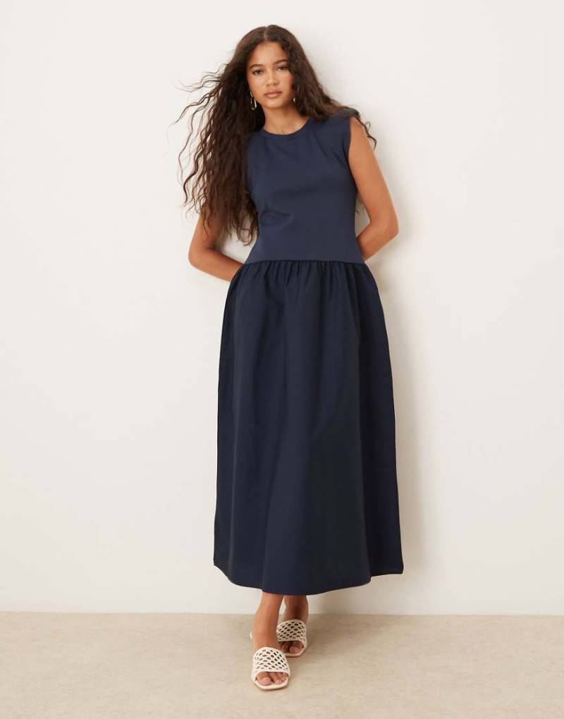 Mango - Ärmelloses Strickkleid in Marineblau von Mango