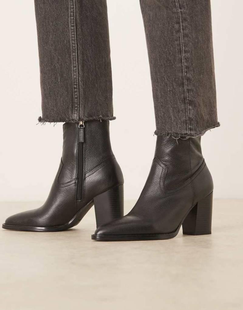 Mango - Ankle-Boots in Schwarz im Western-Stil mit Absatz von Mango