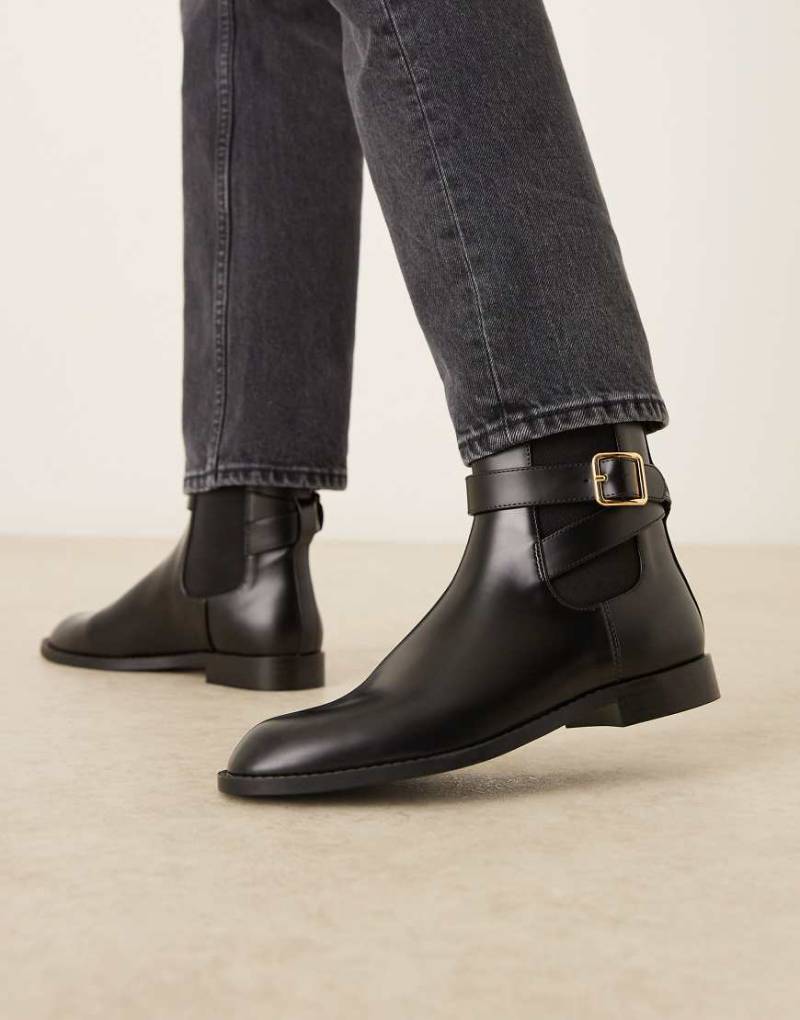 Mango - Ankle-Boots in Schwarz mit Schnalle von Mango