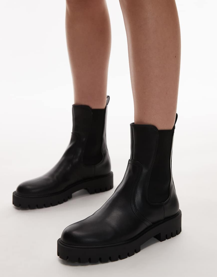 Mango - Ankle-Boots in Schwarz mit dicker Sohle von Mango