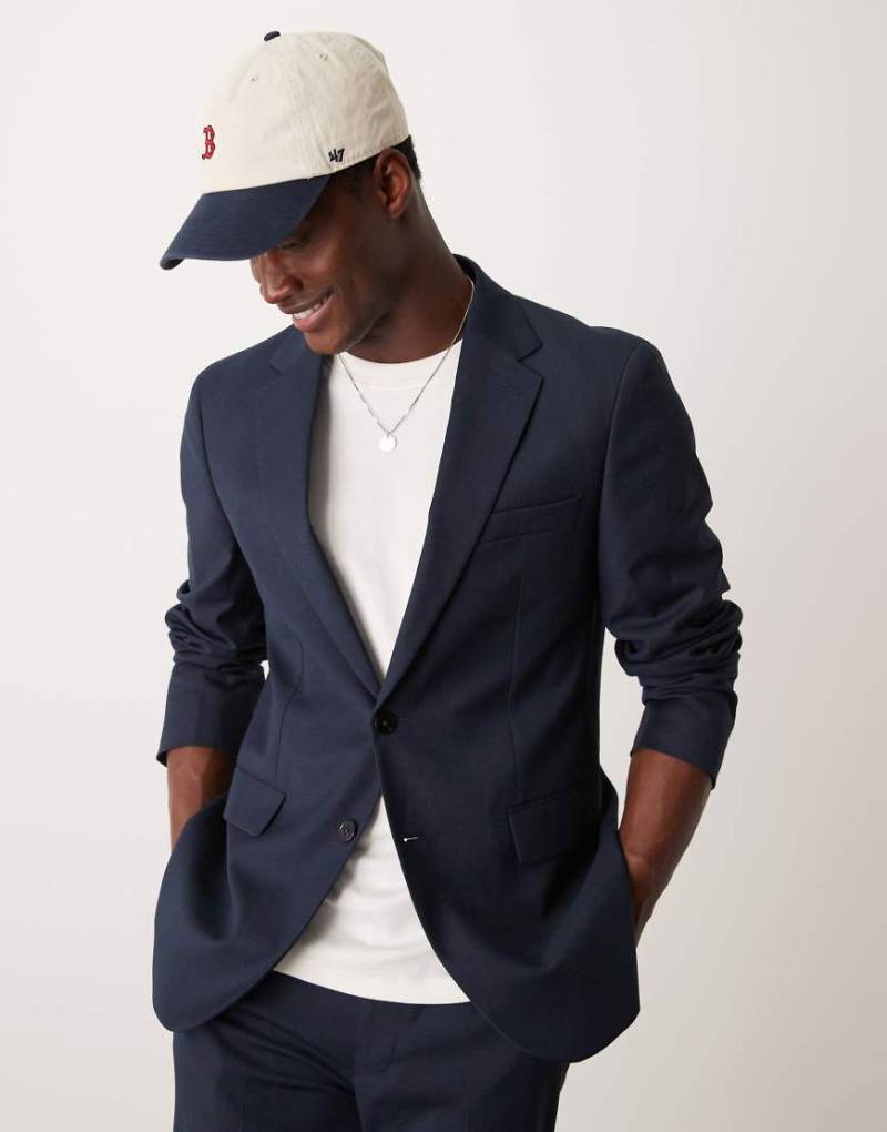 Mango - Anzug-Blazer in Marineblau mit normalem Schnitt von Mango