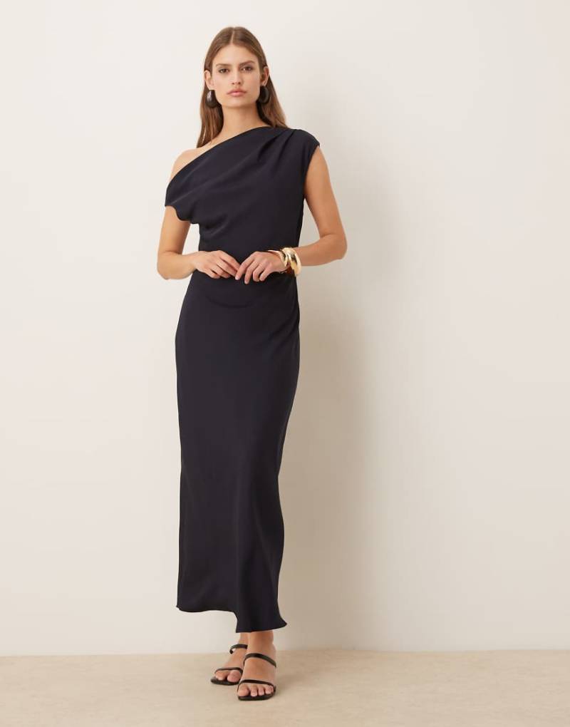 Mango - Asymmetrisches Midaxikleid in Marineblau von Mango