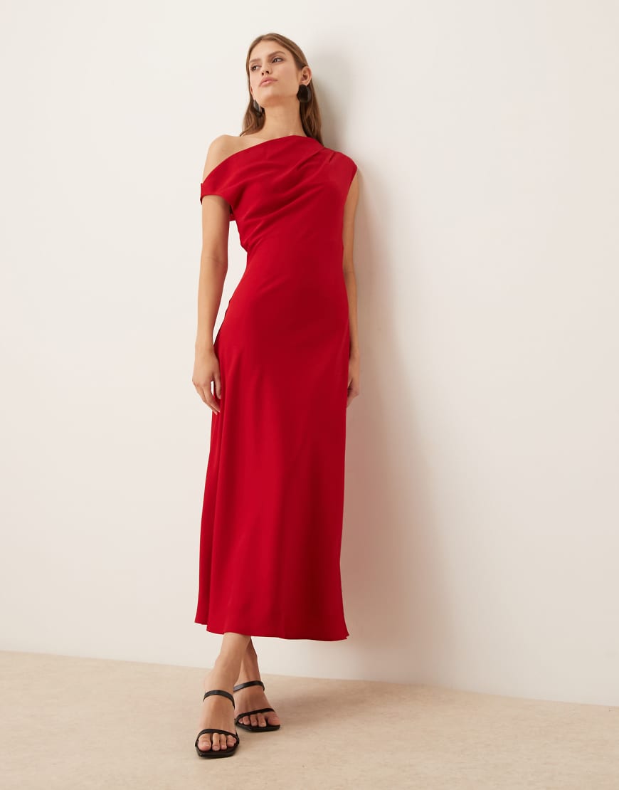 Mango - Asymmetrisches Midaxikleid in Rot von Mango