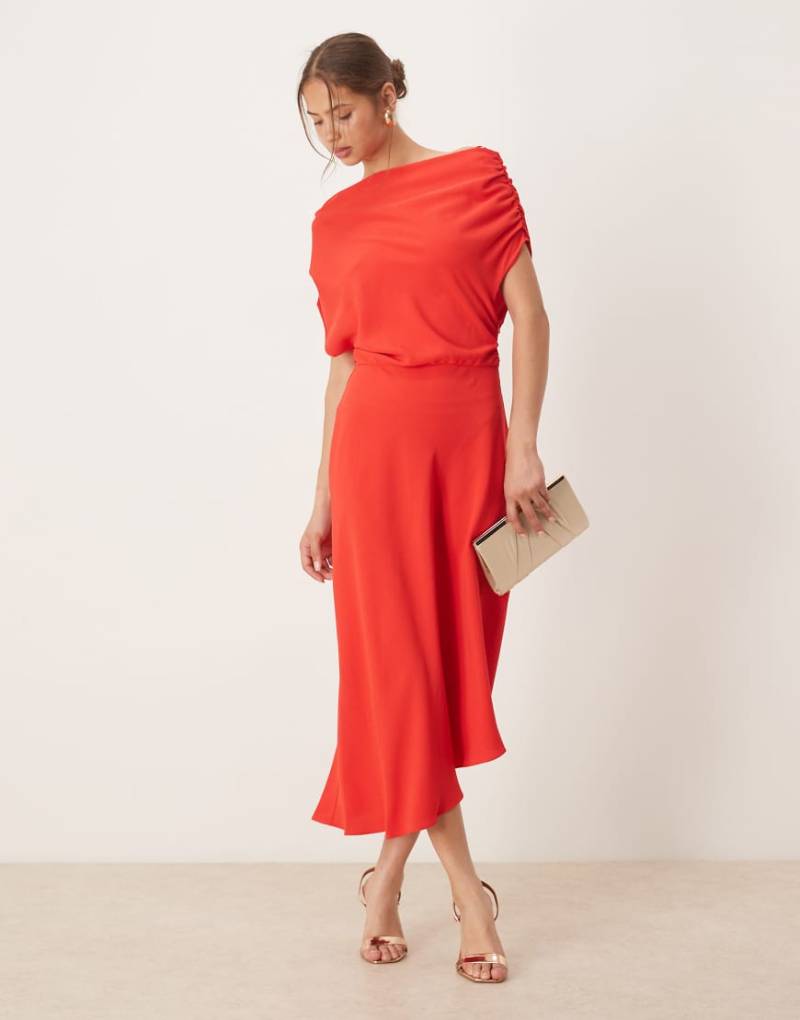Mango - Asymmetrisches Midikleid in Rot von Mango