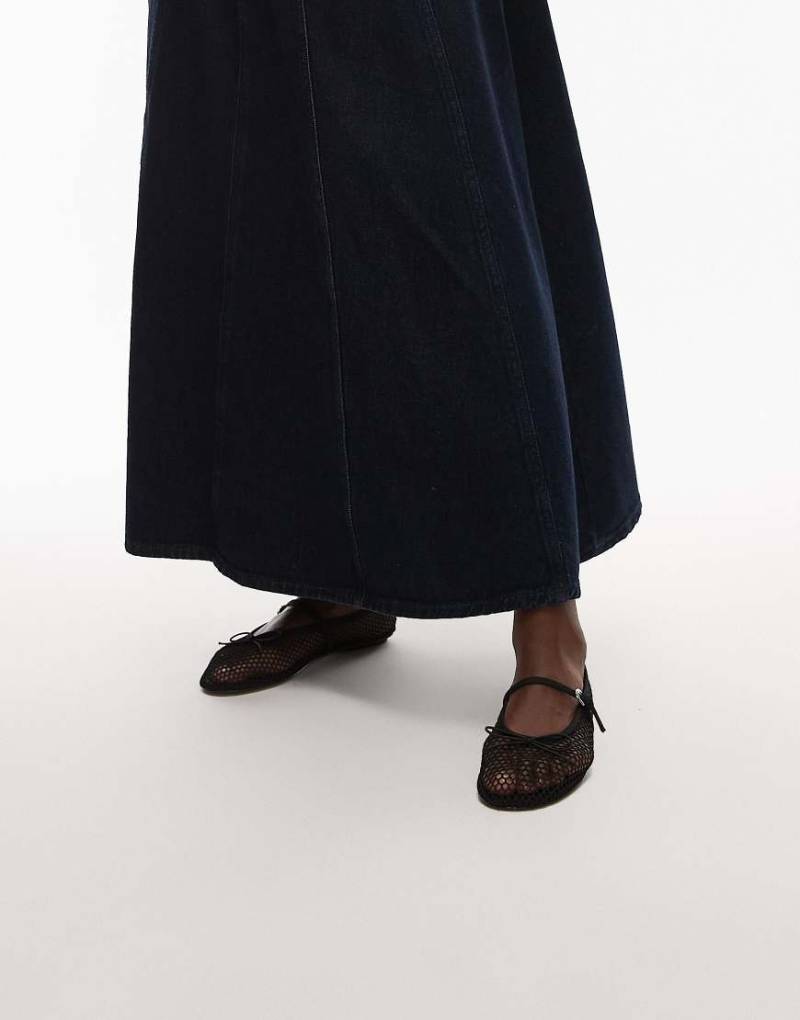 Mango - Ballerinas aus Netzstoff in Schwarz Mango - Ballerinas aus Netzstoff in Schwarz von Mango