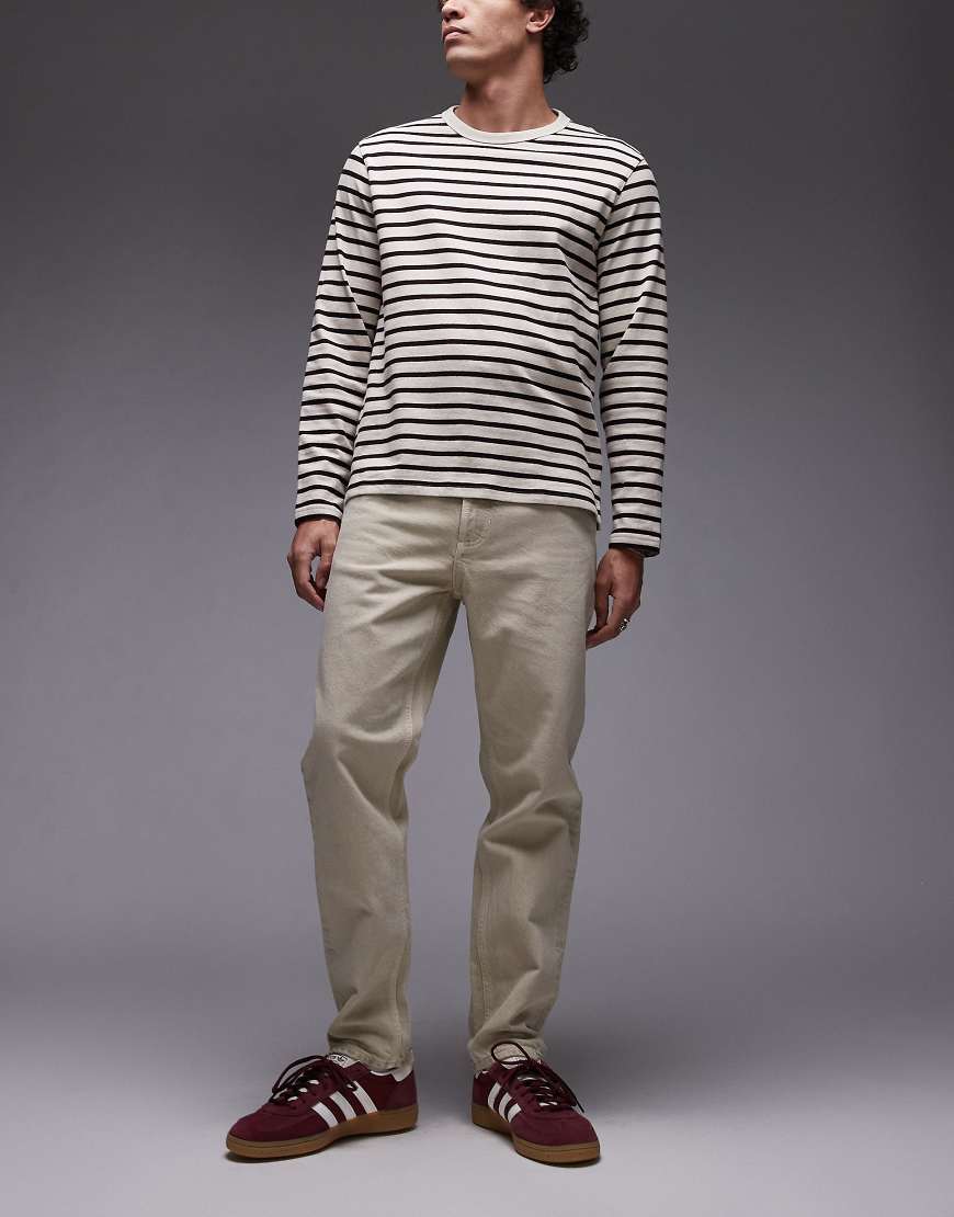 Mango - Barrel-Jeans in Hellbeige-Neutral von Mango