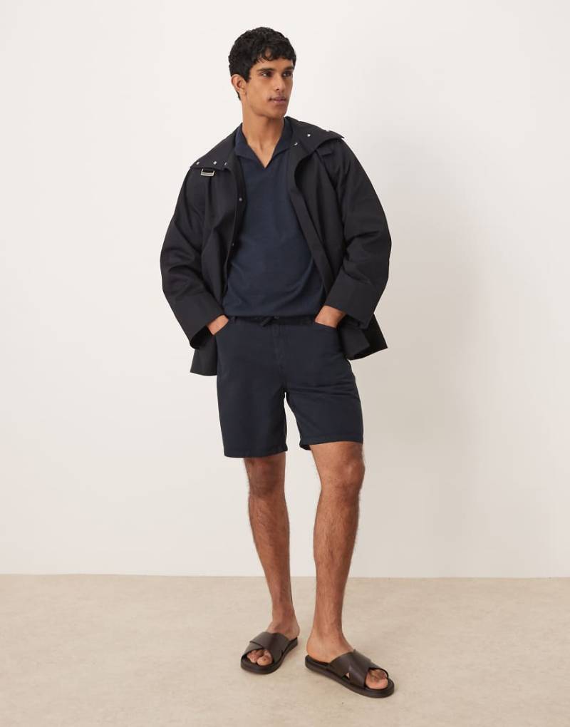 Mango - Baumwoll-Shorts in verwaschenem Marineblau von Mango