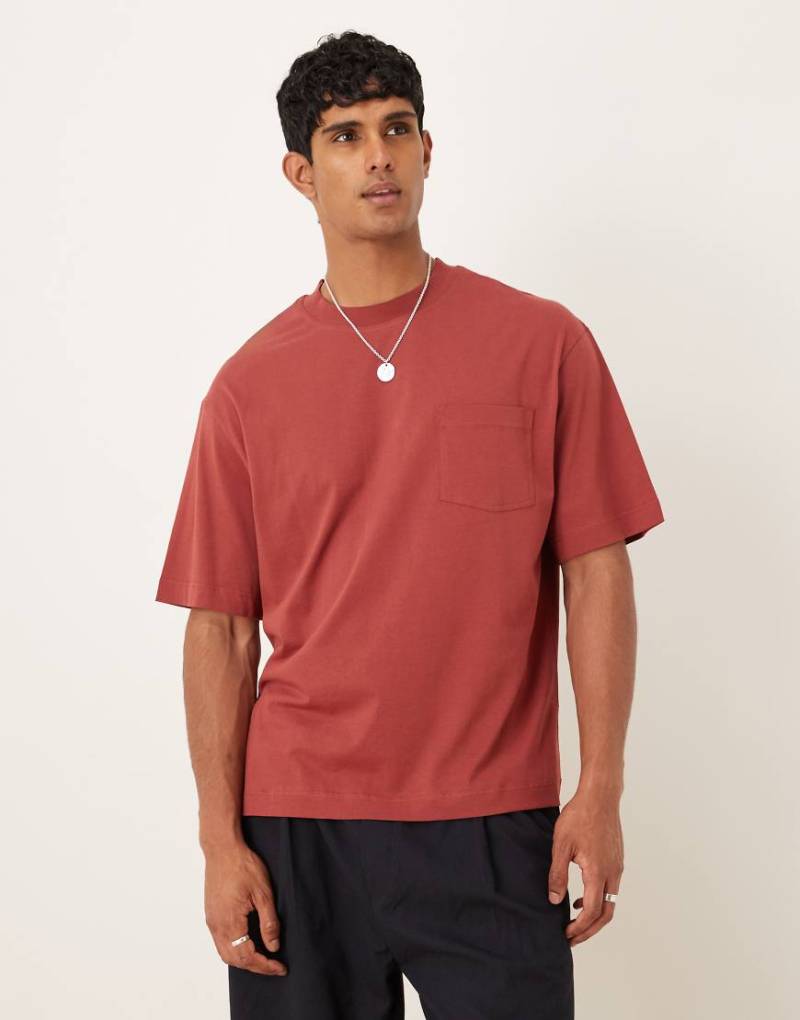 Mango - Baumwoll-T-Shirt in Dunkelrot von Mango