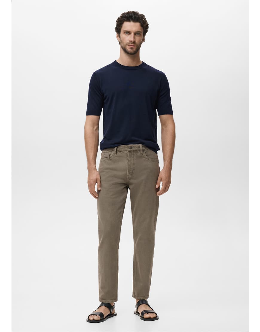 Mango - Benc - Straight Jeans aus Baumwolle in grüner Waschung Mango - Benc - Straight Jeans aus Baumwolle in grüner Waschung von Mango