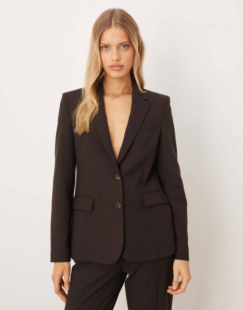 Mango - Bergen - Eleganter, klassischer Blazer in Braun, Kombiteil-Brown von Mango