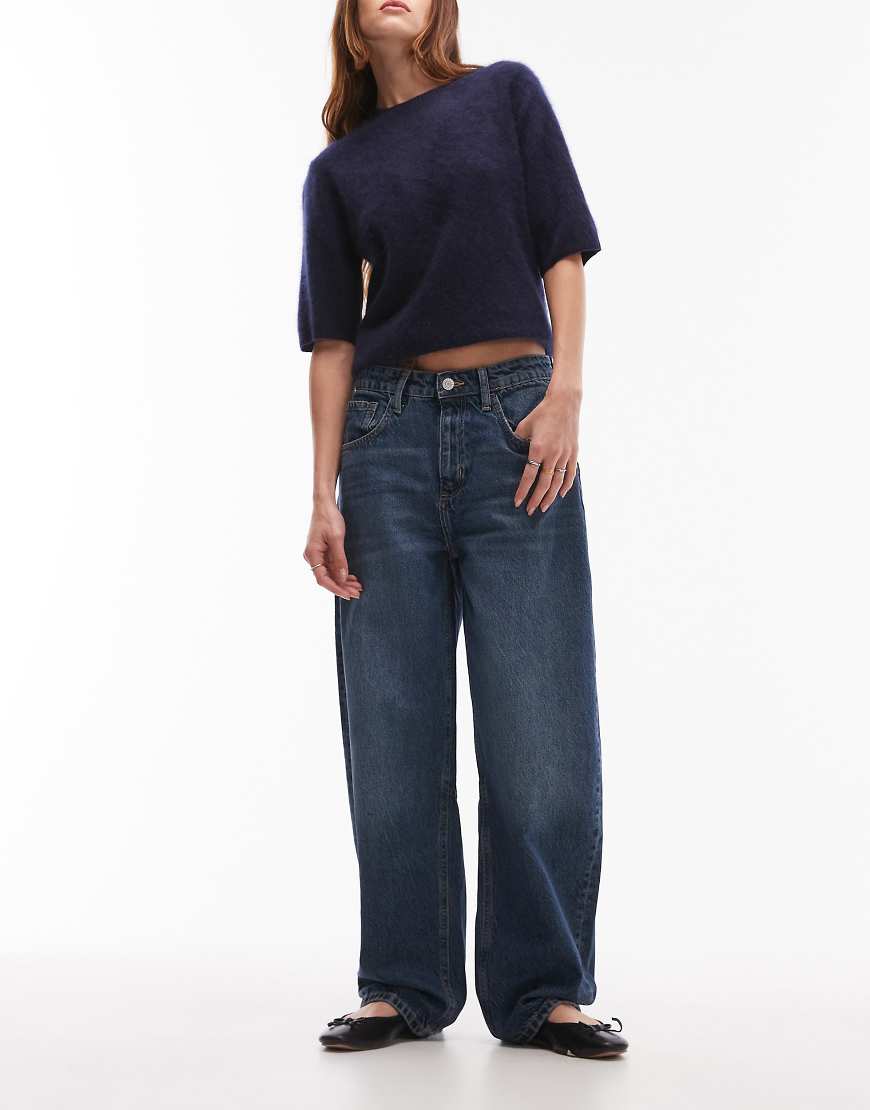 Mango - Bet - Jeans in Dunkelblau mit mittelhohem Bund von Mango