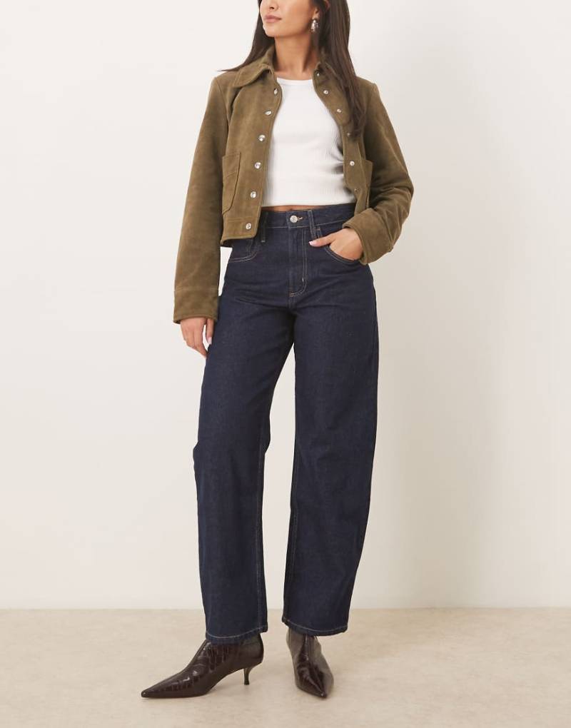 Mango - Bet - Jeans in Indigoblau aus reiner Baumwolle mit abgerundetem Beinschnitt von Mango