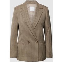 Mango Blazer mit Hahnentrittmuster Modell 'CHARLOTT' in Mittelbraun, Größe M von Mango