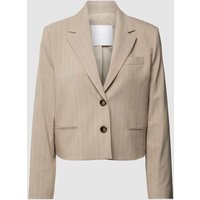 Mango Blazer mit Nadelstreifen Modell 'FLORIDA' in Sand, Größe XL von Mango