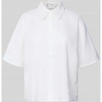 Mango Boxy Fit Bluse aus Leinen-Baumwoll-Mix mit 1/2-Arm Modell 'PAI' in Weiss, Größe L Mango Boxy Fit Bluse aus Leinen-Baumwoll-Mix mit 1/2-Arm Modell 'PAI' in Weiss, Größe L von Mango