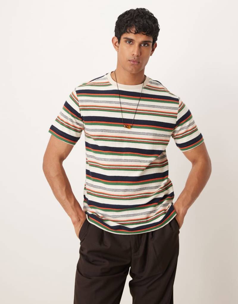 Mango - Buntes T-Shirt mit Streifenmuster-Mix von Mango