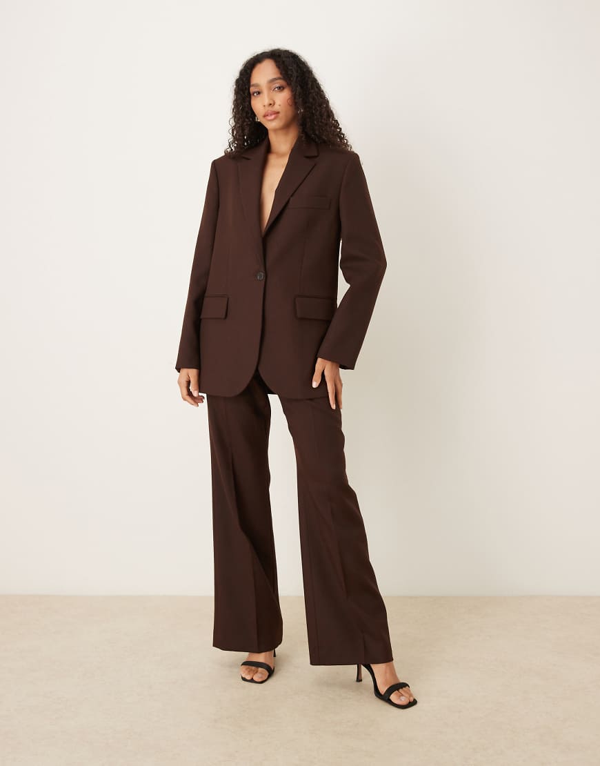 Mango - Capsule - Elegante Hose in Braun mit Falten vorne, Kombiteil-Brown von Mango