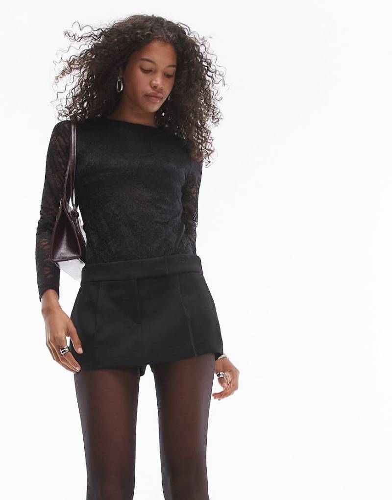 Mango - Capsule - Eleganter Mini-Skort in Grau von Mango