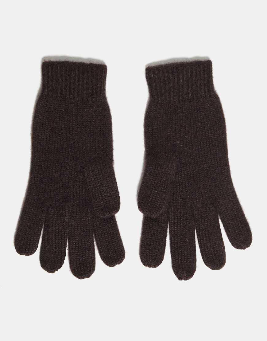 Mango - Capsule - Handschuhe in Dunkelbraun-Brown von Mango