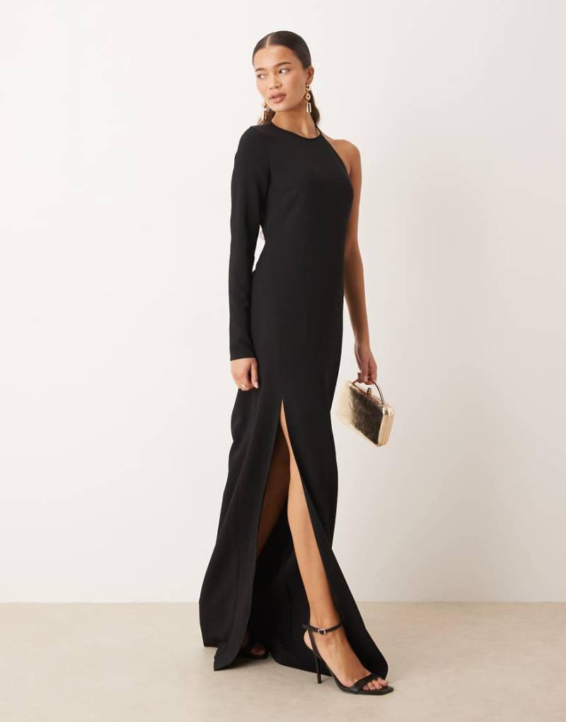 Mango - Capsule - Maxikleid in Schwarz mit One-Shoulder-Träger von Mango