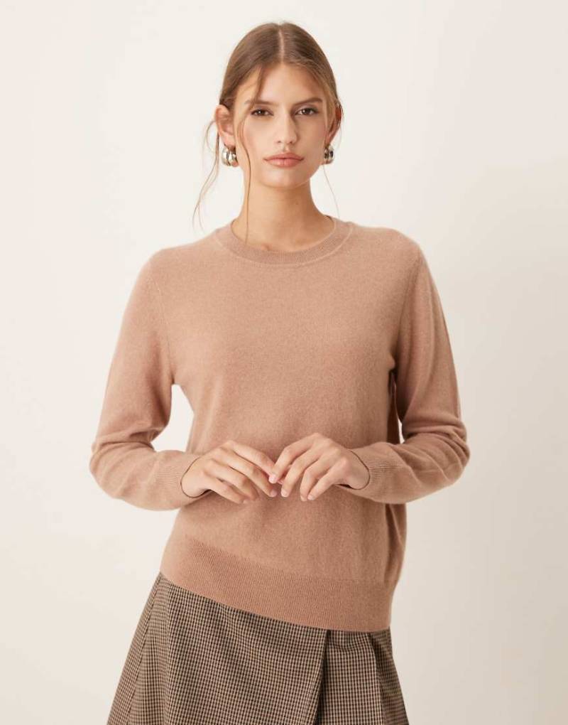 Mango - Capsule - Pullover in Hellbraun mit Rundhalsausschnitt-Brown von Mango